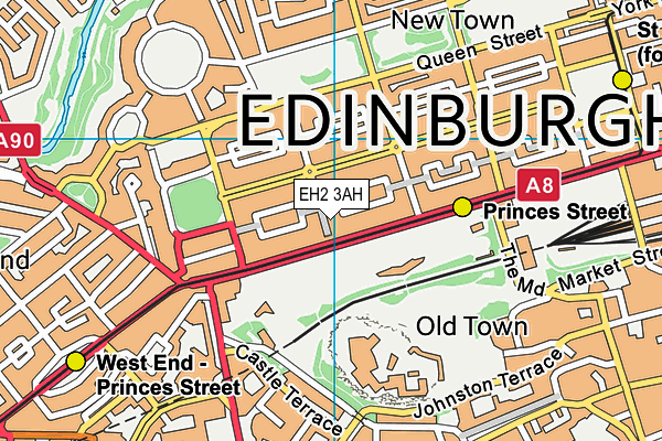 EH2 3AH map - OS VectorMap District (Ordnance Survey) EH2 3AH map - OS VectorMap District (Ordnance Survey)