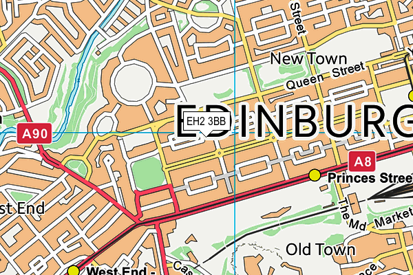 EH2 3BB map - OS VectorMap District (Ordnance Survey) EH2 3BB map - OS VectorMap District (Ordnance Survey)
