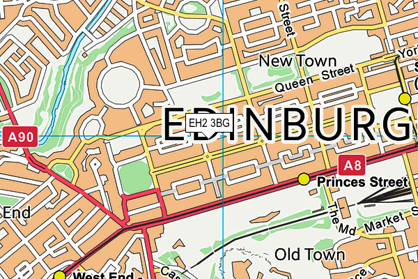 EH2 3BG map - OS VectorMap District (Ordnance Survey) EH2 3BG map - OS VectorMap District (Ordnance Survey)