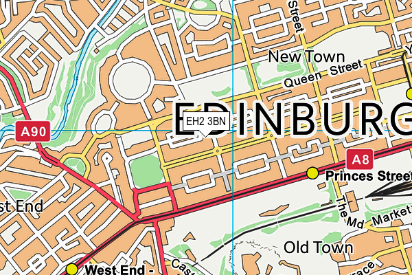 EH2 3BN map - OS VectorMap District (Ordnance Survey) EH2 3BN map - OS VectorMap District (Ordnance Survey)