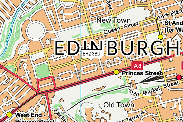 EH2 3BU map - OS VectorMap District (Ordnance Survey) EH2 3BU map - OS VectorMap District (Ordnance Survey)