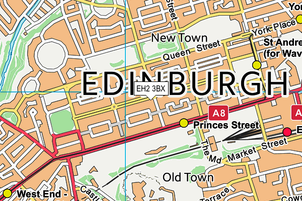 EH2 3BX map - OS VectorMap District (Ordnance Survey) EH2 3BX map - OS VectorMap District (Ordnance Survey)