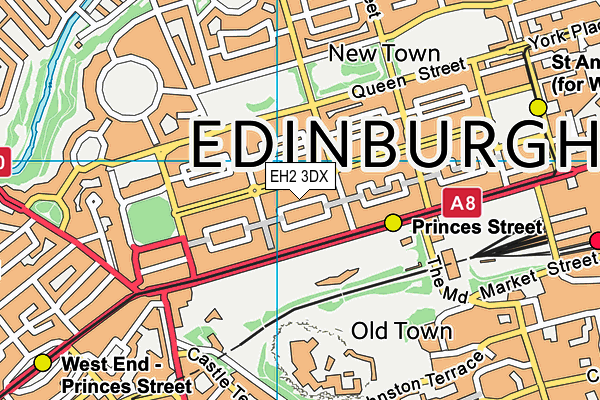 EH2 3DX map - OS VectorMap District (Ordnance Survey) EH2 3DX map - OS VectorMap District (Ordnance Survey)