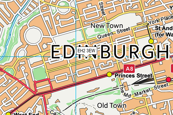 EH2 3EW map - OS VectorMap District (Ordnance Survey) EH2 3EW map - OS VectorMap District (Ordnance Survey)