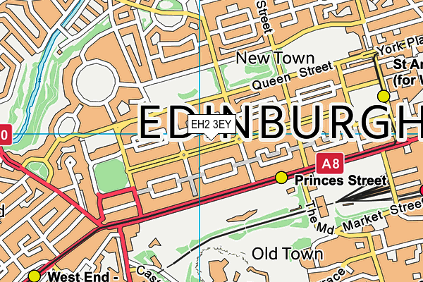 EH2 3EY map - OS VectorMap District (Ordnance Survey) EH2 3EY map - OS VectorMap District (Ordnance Survey)
