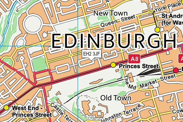 EH2 3JF map - OS VectorMap District (Ordnance Survey) EH2 3JF map - OS VectorMap District (Ordnance Survey)