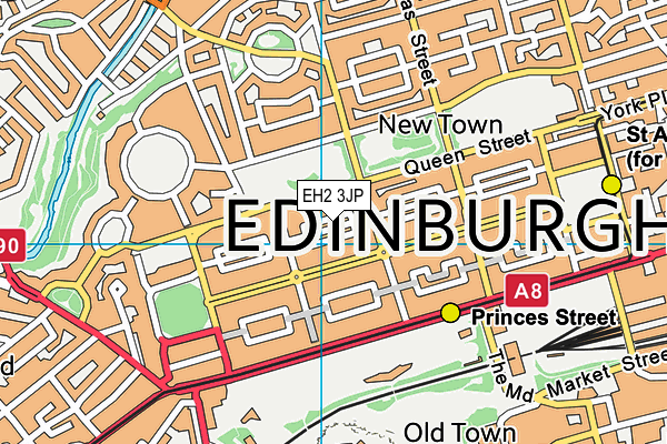 EH2 3JP map - OS VectorMap District (Ordnance Survey) EH2 3JP map - OS VectorMap District (Ordnance Survey)