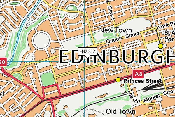 EH2 3JZ map - OS VectorMap District (Ordnance Survey) EH2 3JZ map - OS VectorMap District (Ordnance Survey)