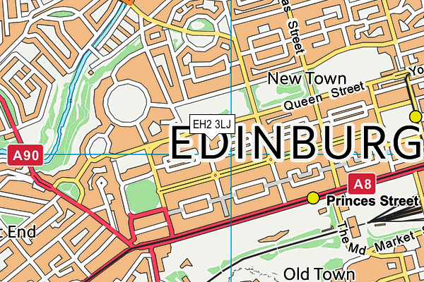 EH2 3LJ map - OS VectorMap District (Ordnance Survey) EH2 3LJ map - OS VectorMap District (Ordnance Survey)