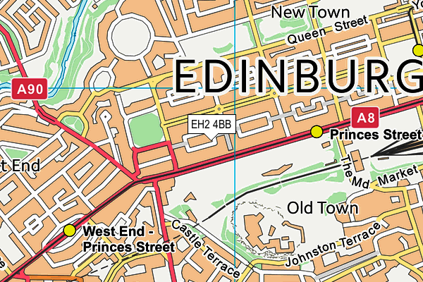 EH2 4BB map - OS VectorMap District (Ordnance Survey) EH2 4BB map - OS VectorMap District (Ordnance Survey)