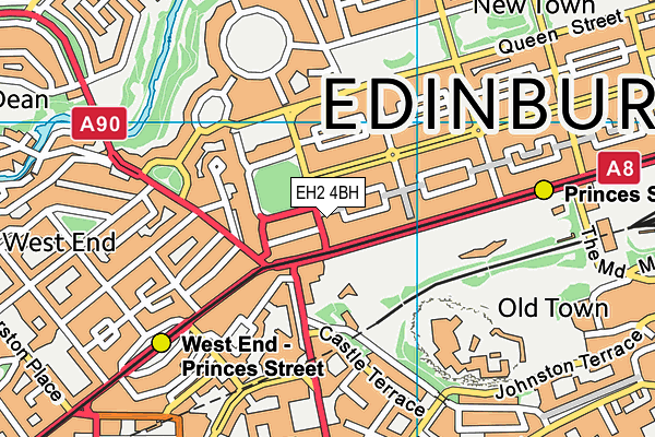 EH2 4BH map - OS VectorMap District (Ordnance Survey) EH2 4BH map - OS VectorMap District (Ordnance Survey)