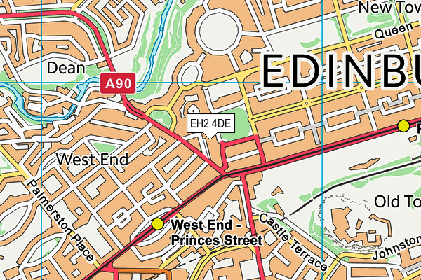 EH2 4DE map - OS VectorMap District (Ordnance Survey) EH2 4DE map - OS VectorMap District (Ordnance Survey)