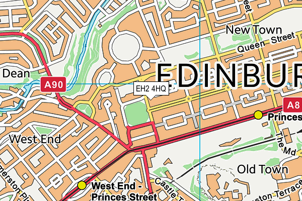 EH2 4HQ map - OS VectorMap District (Ordnance Survey) EH2 4HQ map - OS VectorMap District (Ordnance Survey)