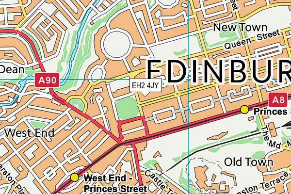 EH2 4JY map - OS VectorMap District (Ordnance Survey) EH2 4JY map - OS VectorMap District (Ordnance Survey)