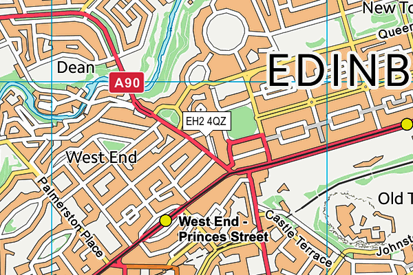 EH2 4QZ map - OS VectorMap District (Ordnance Survey) EH2 4QZ map - OS VectorMap District (Ordnance Survey)