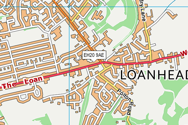 EH20 9AE map - OS VectorMap District (Ordnance Survey) EH20 9AE map - OS VectorMap District (Ordnance Survey)
