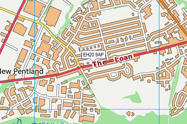 EH20 9AP map - OS VectorMap District (Ordnance Survey)