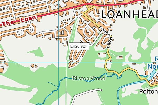 EH20 9DF map - OS VectorMap District (Ordnance Survey)