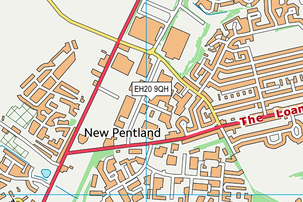EH20 9QH map - OS VectorMap District (Ordnance Survey)
