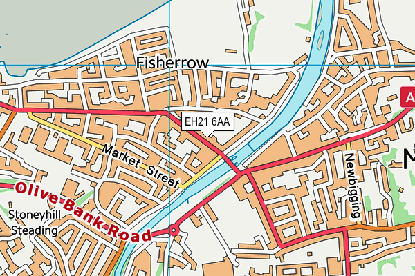 EH21 6AA map - OS VectorMap District (Ordnance Survey) EH21 6AA map - OS VectorMap District (Ordnance Survey)