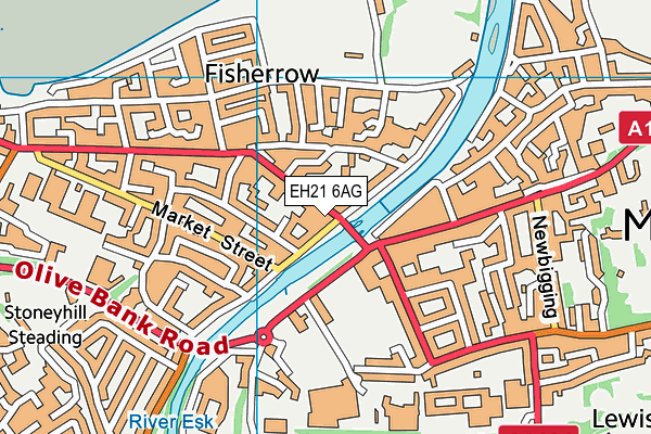 EH21 6AG map - OS VectorMap District (Ordnance Survey) EH21 6AG map - OS VectorMap District (Ordnance Survey)