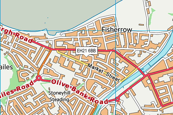 EH21 6BB map - OS VectorMap District (Ordnance Survey) EH21 6BB map - OS VectorMap District (Ordnance Survey)