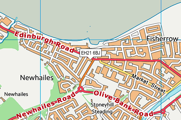 EH21 6BJ map - OS VectorMap District (Ordnance Survey) EH21 6BJ map - OS VectorMap District (Ordnance Survey)