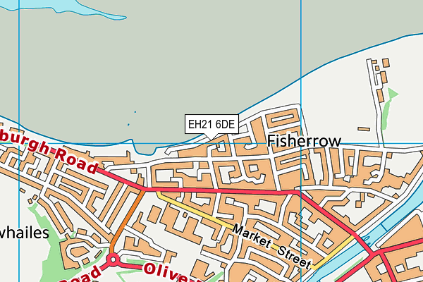 EH21 6DE map - OS VectorMap District (Ordnance Survey)