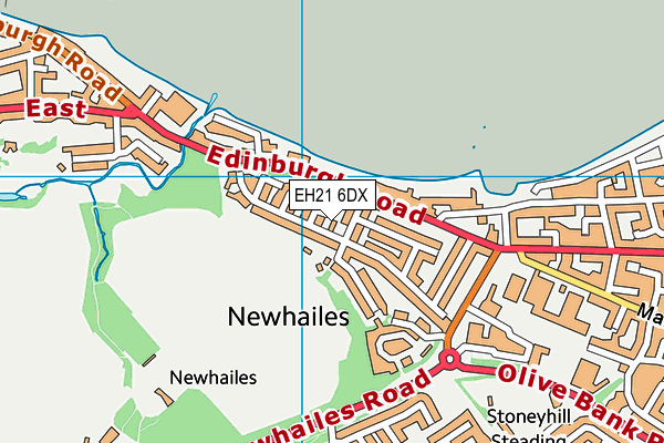 EH21 6DX map - OS VectorMap District (Ordnance Survey) EH21 6DX map - OS VectorMap District (Ordnance Survey)