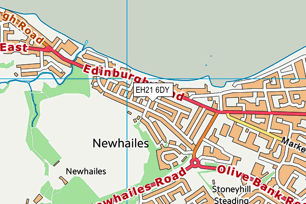 EH21 6DY map - OS VectorMap District (Ordnance Survey) EH21 6DY map - OS VectorMap District (Ordnance Survey)