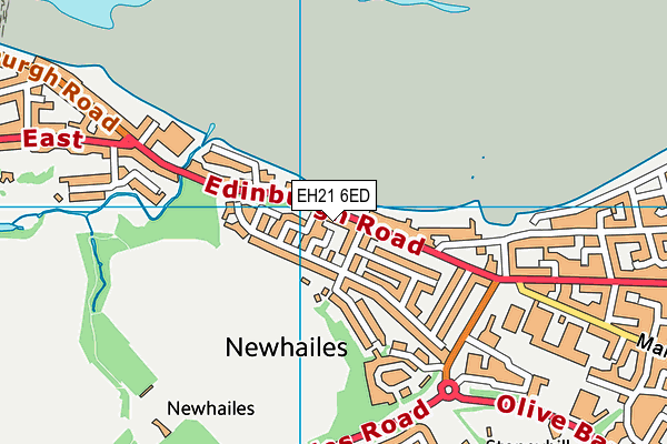 EH21 6ED map - OS VectorMap District (Ordnance Survey) EH21 6ED map - OS VectorMap District (Ordnance Survey)