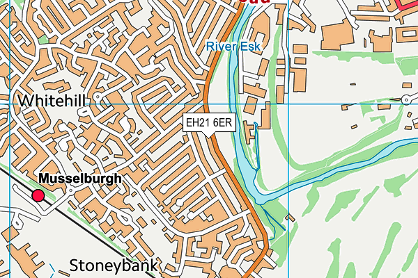 EH21 6ER map - OS VectorMap District (Ordnance Survey) EH21 6ER map - OS VectorMap District (Ordnance Survey)