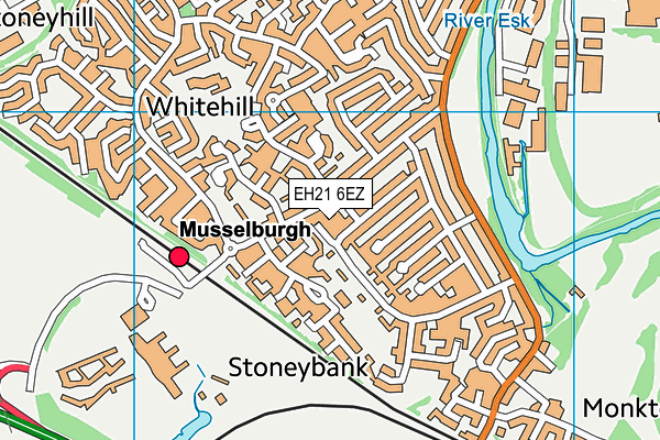 EH21 6EZ map - OS VectorMap District (Ordnance Survey) EH21 6EZ map - OS VectorMap District (Ordnance Survey)