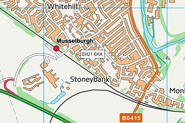 EH21 6HX map - OS VectorMap District (Ordnance Survey) EH21 6HX map - OS VectorMap District (Ordnance Survey)