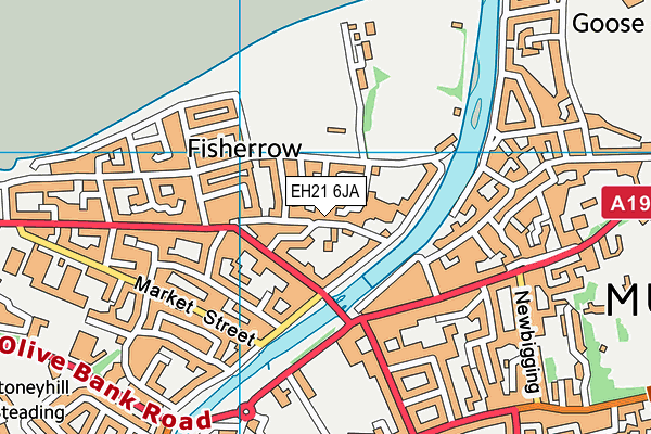 EH21 6JA map - OS VectorMap District (Ordnance Survey) EH21 6JA map - OS VectorMap District (Ordnance Survey)