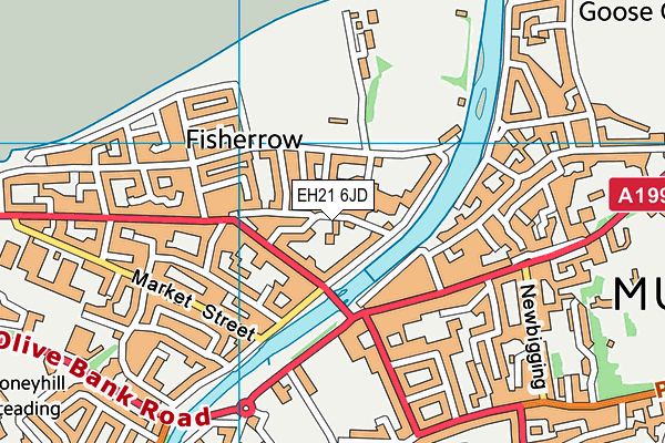 EH21 6JD map - OS VectorMap District (Ordnance Survey) EH21 6JD map - OS VectorMap District (Ordnance Survey)