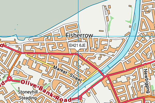 EH21 6JE map - OS VectorMap District (Ordnance Survey)