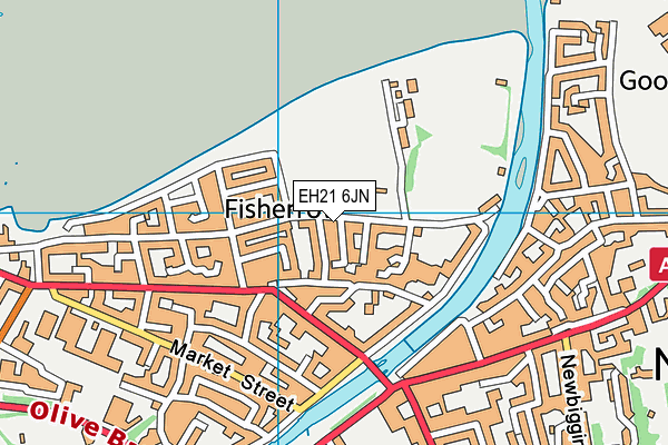 EH21 6JN map - OS VectorMap District (Ordnance Survey) EH21 6JN map - OS VectorMap District (Ordnance Survey)