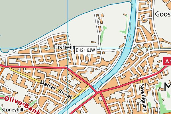 EH21 6JW map - OS VectorMap District (Ordnance Survey) EH21 6JW map - OS VectorMap District (Ordnance Survey)