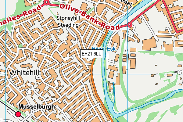 EH21 6LU map - OS VectorMap District (Ordnance Survey) EH21 6LU map - OS VectorMap District (Ordnance Survey)