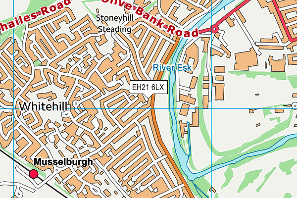 EH21 6LX map - OS VectorMap District (Ordnance Survey) EH21 6LX map - OS VectorMap District (Ordnance Survey)