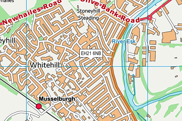 EH21 6NB map - OS VectorMap District (Ordnance Survey) EH21 6NB map - OS VectorMap District (Ordnance Survey)