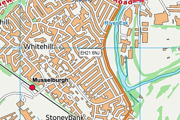 EH21 6NJ map - OS VectorMap District (Ordnance Survey) EH21 6NJ map - OS VectorMap District (Ordnance Survey)