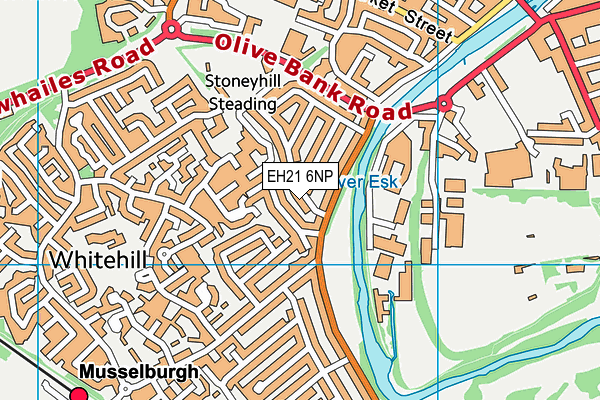 EH21 6NP map - OS VectorMap District (Ordnance Survey) EH21 6NP map - OS VectorMap District (Ordnance Survey)