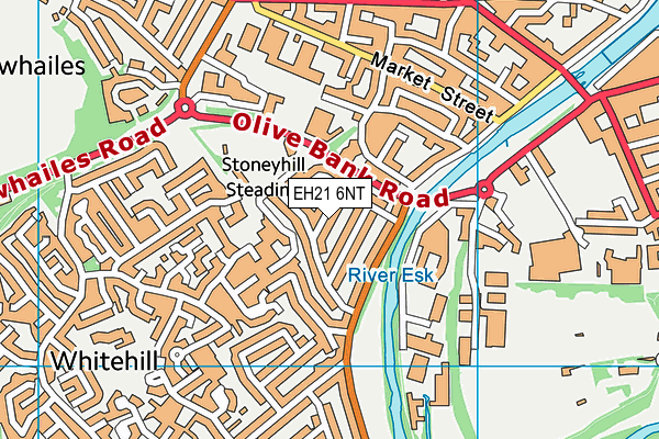 EH21 6NT map - OS VectorMap District (Ordnance Survey) EH21 6NT map - OS VectorMap District (Ordnance Survey)