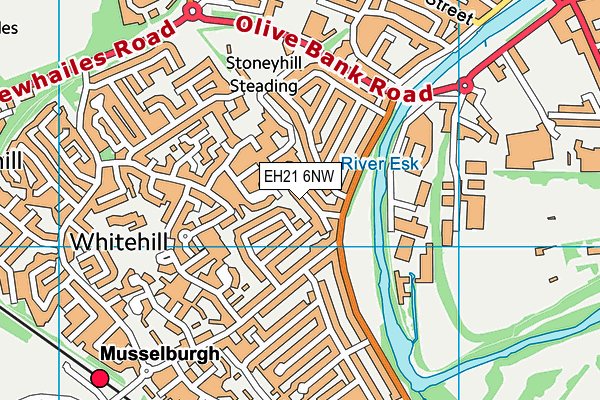 EH21 6NW map - OS VectorMap District (Ordnance Survey) EH21 6NW map - OS VectorMap District (Ordnance Survey)