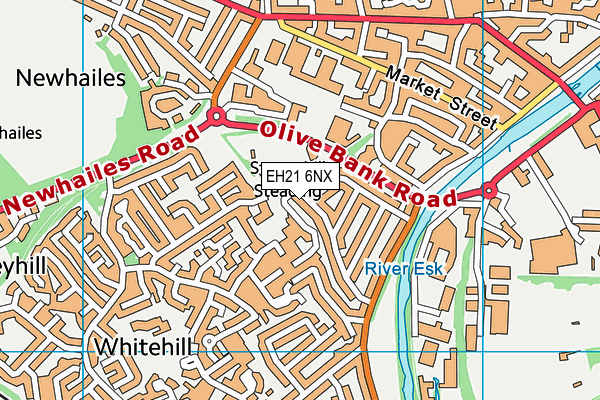 EH21 6NX map - OS VectorMap District (Ordnance Survey) EH21 6NX map - OS VectorMap District (Ordnance Survey)