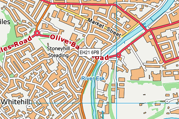EH21 6PB map - OS VectorMap District (Ordnance Survey) EH21 6PB map - OS VectorMap District (Ordnance Survey)