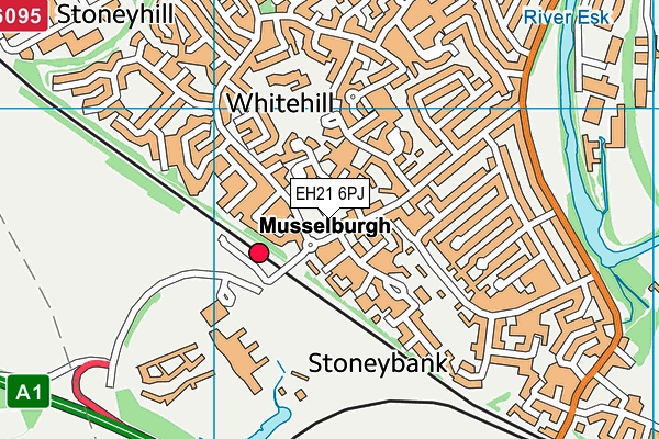 EH21 6PJ map - OS VectorMap District (Ordnance Survey) EH21 6PJ map - OS VectorMap District (Ordnance Survey)