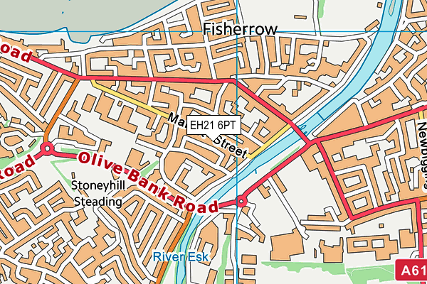 EH21 6PT map - OS VectorMap District (Ordnance Survey)